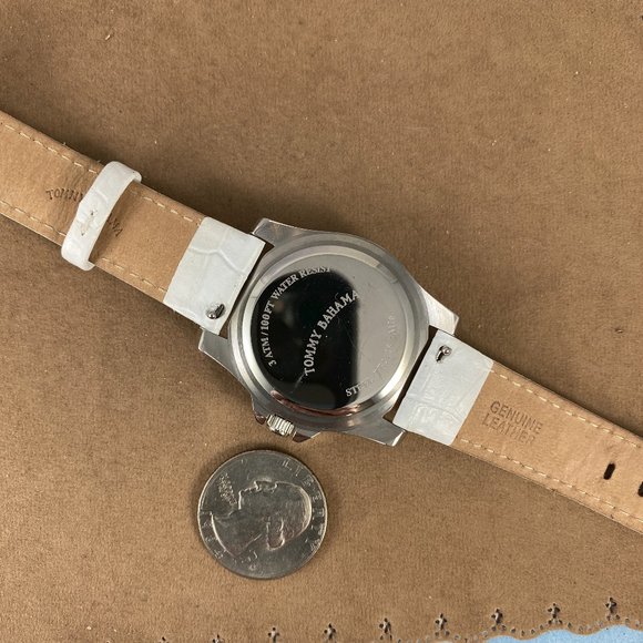 Tommy Bahama Silver & White Crystal Bezel Watch main image 5